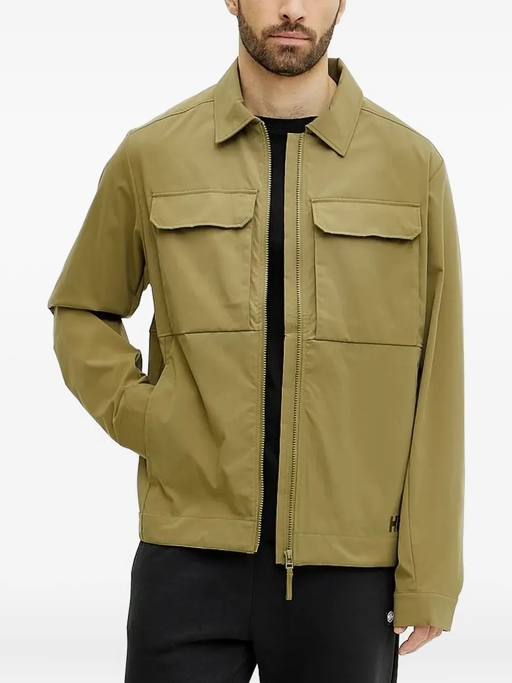

Куртка на молнии с вышитым логотипом Helly Hansen, зеленый