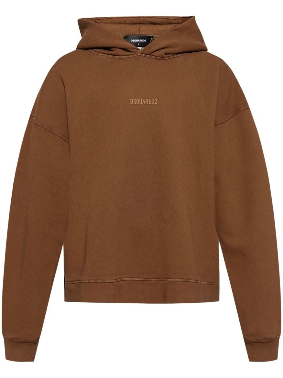 

Dsquared2 толстовка с капюшоном из хлопка с логотипом, коричневый