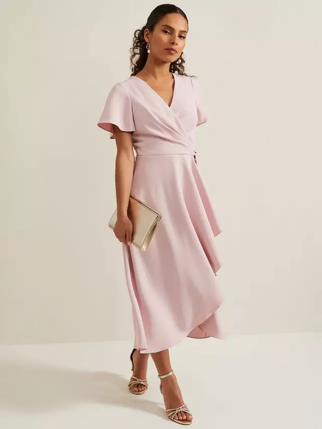 

Платье Phase Eight Petite Julissa Midi Wrap, цвет antique/rose