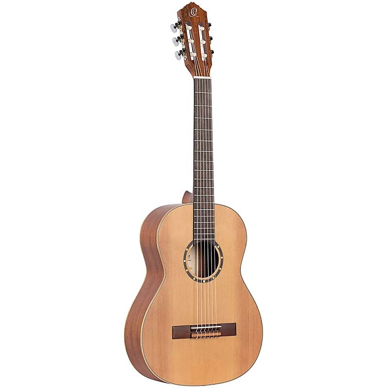 

Акустическая гитара Ortega Guitars 6 String Family Series 3/4 Size Nylon Classical Guitar with Bag, Right-Handed, Cedar Top-Natural-Satin