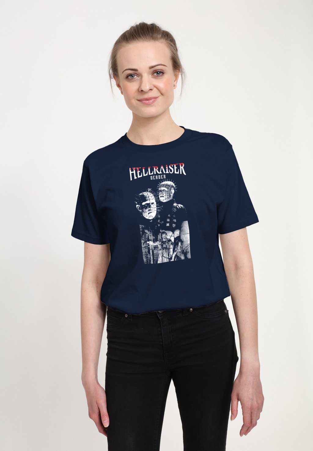 

Футболка с принтом HELLRAISER DEADER PORTRAIT Henry Tiger, темно-синий