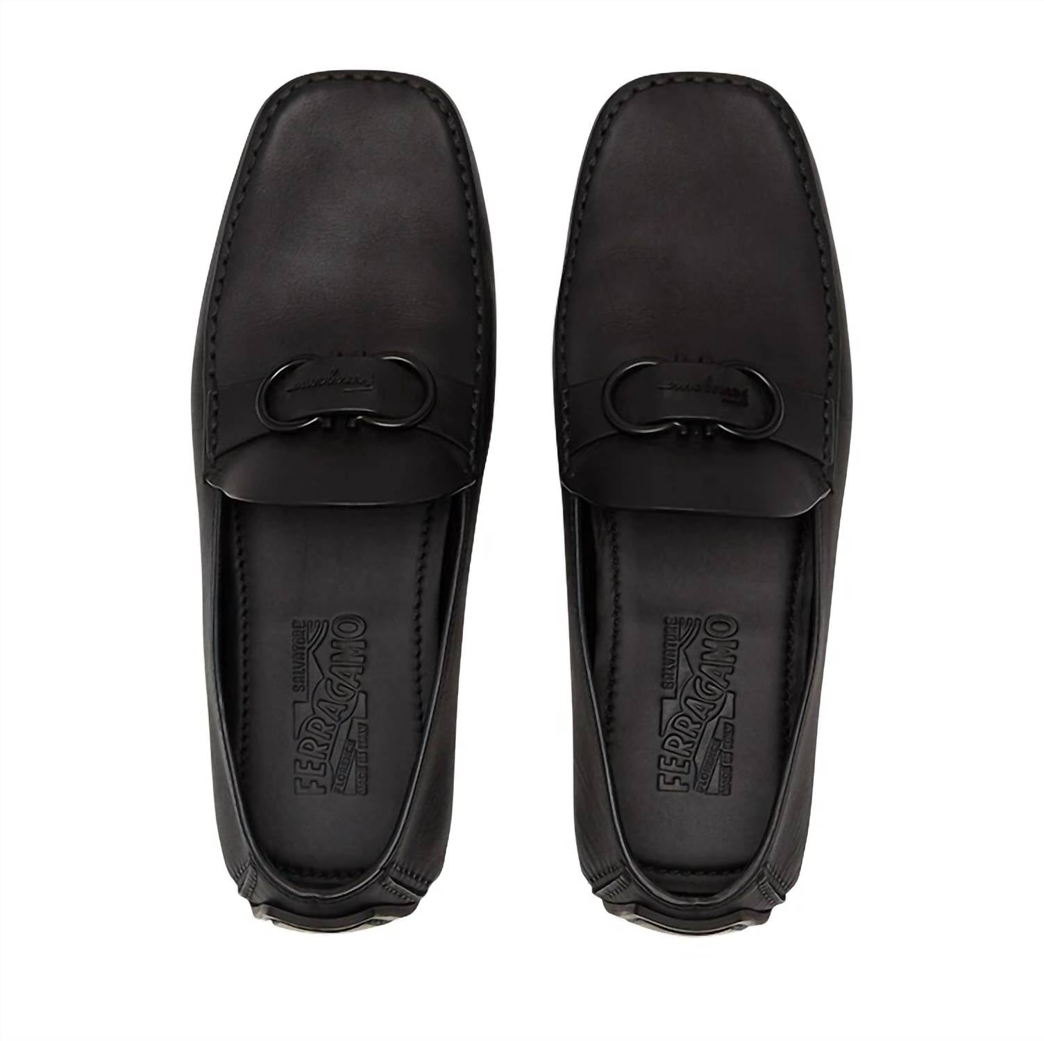 Мужские туфли Palinuro для вождения черного цвета Salvatore Ferragamo, черный — фото 4