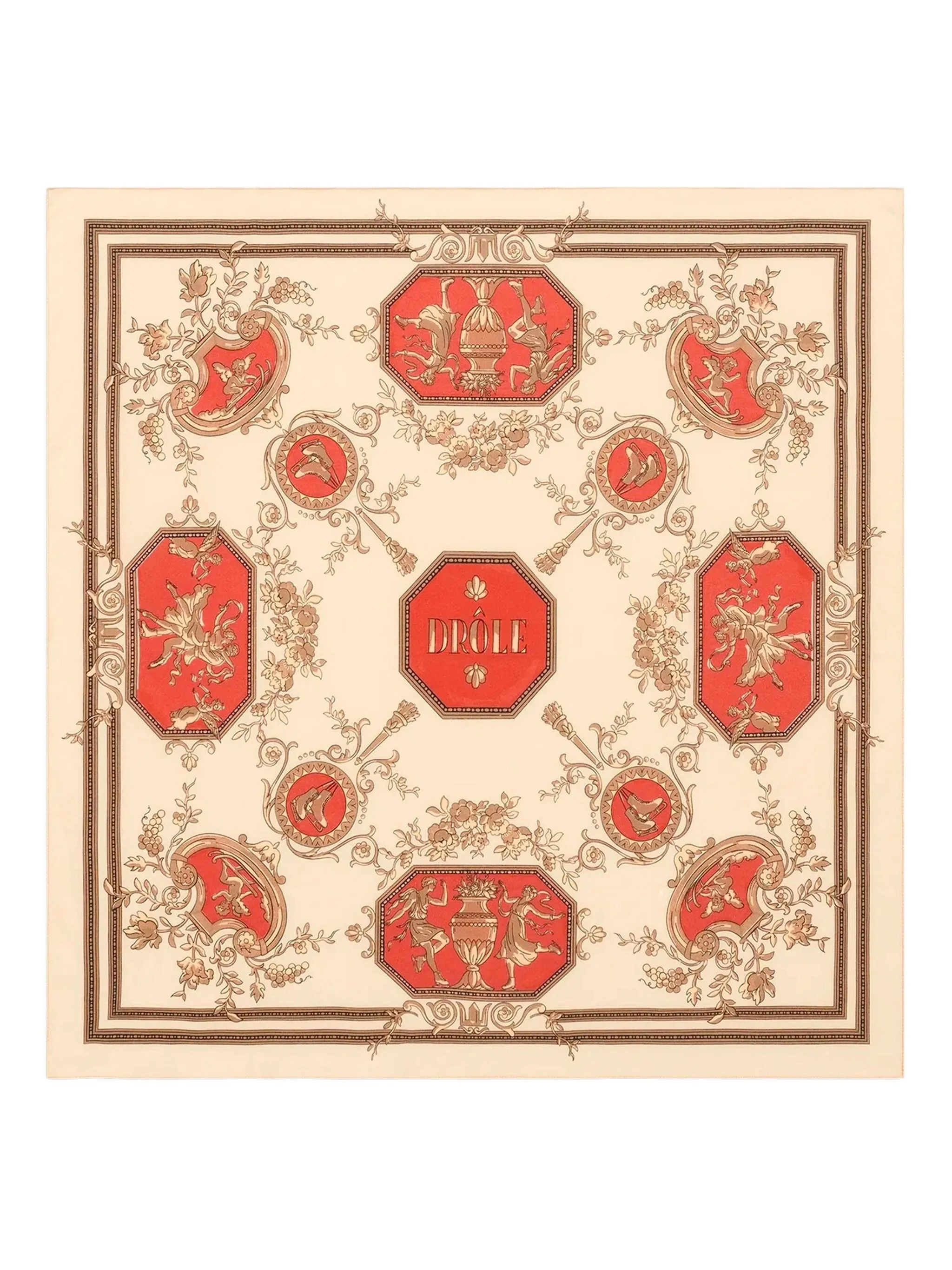 

Платок с цветочным принтом Drôle De Monsieur, золотой