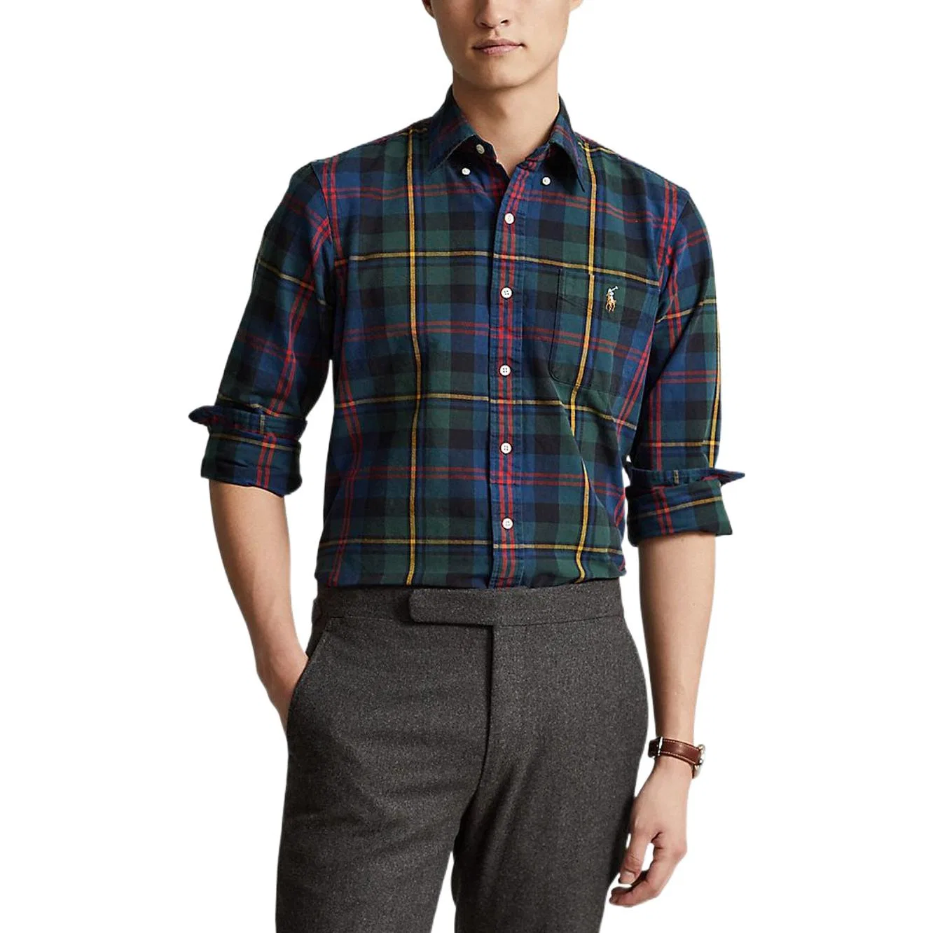 Рубашка смешанная мужская Polo Ralph Lauren мультиколор — фото 4
