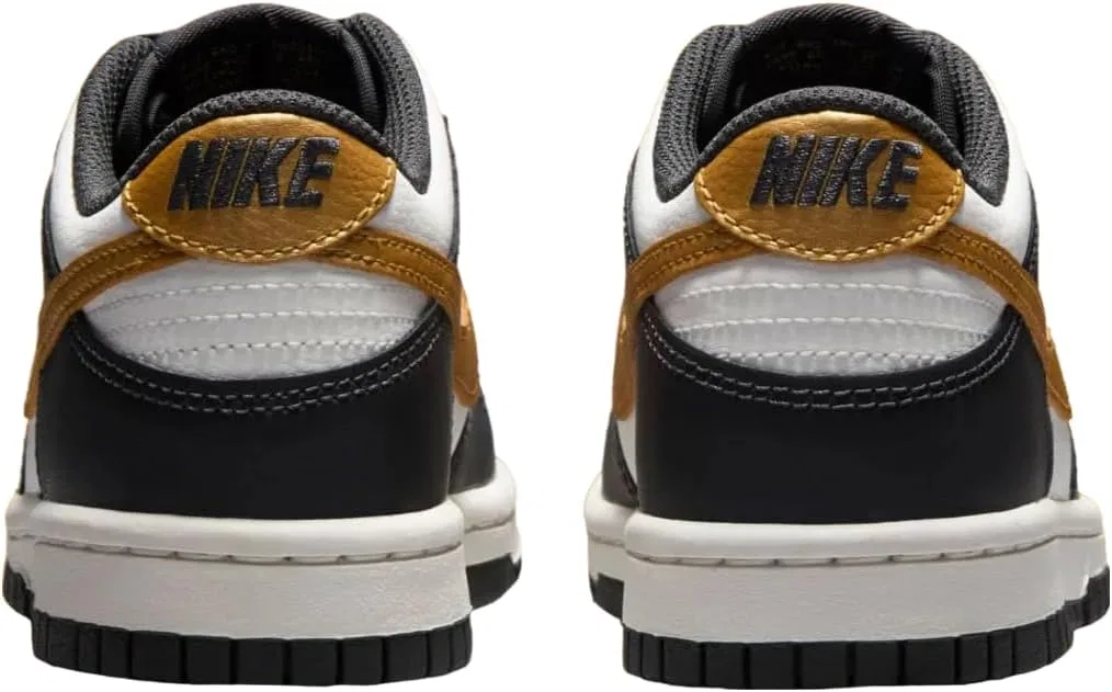 Детские кроссовки Nike Dunk Low, Summit White/Anthracite/Metallic Gold — фото 4