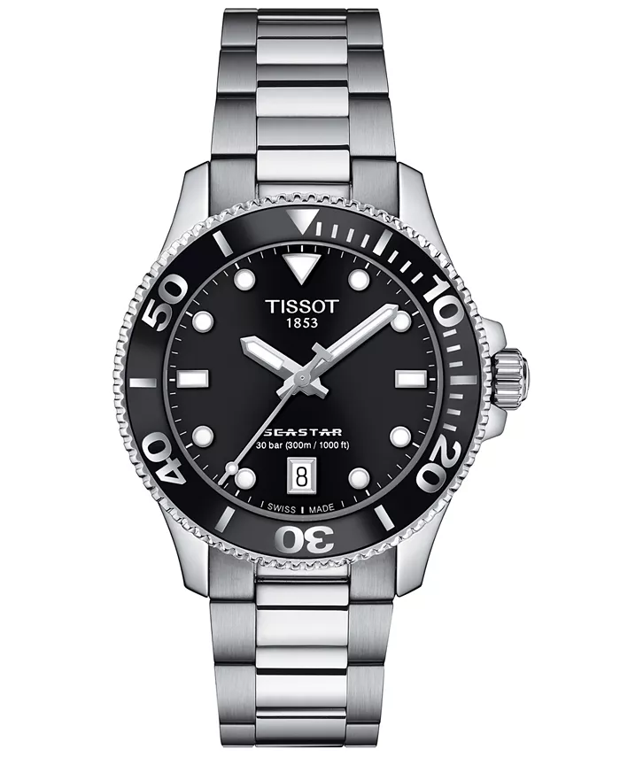 

Женские часы Swiss Seastar 1000 на стальном браслете, 36 мм Tissot