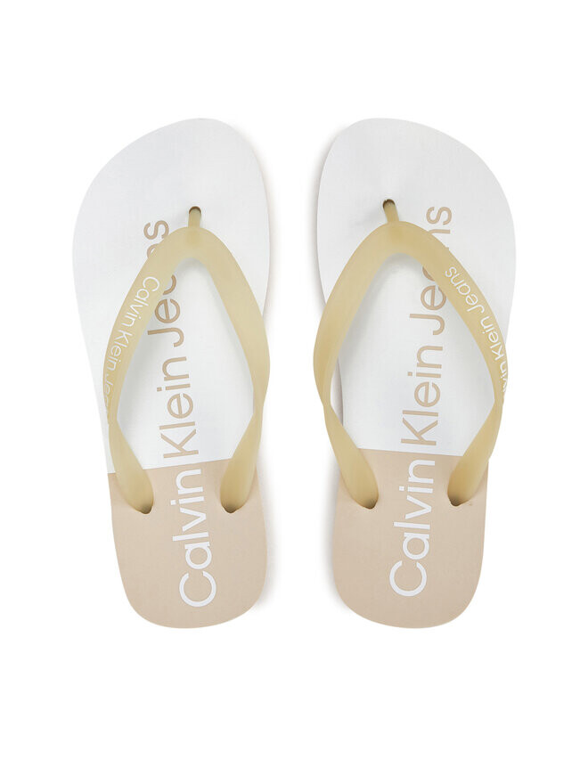 

Шлепанцы Calvin Klein Jeans Beach Sandal Flatform Monologo YW0YW01617, экрю