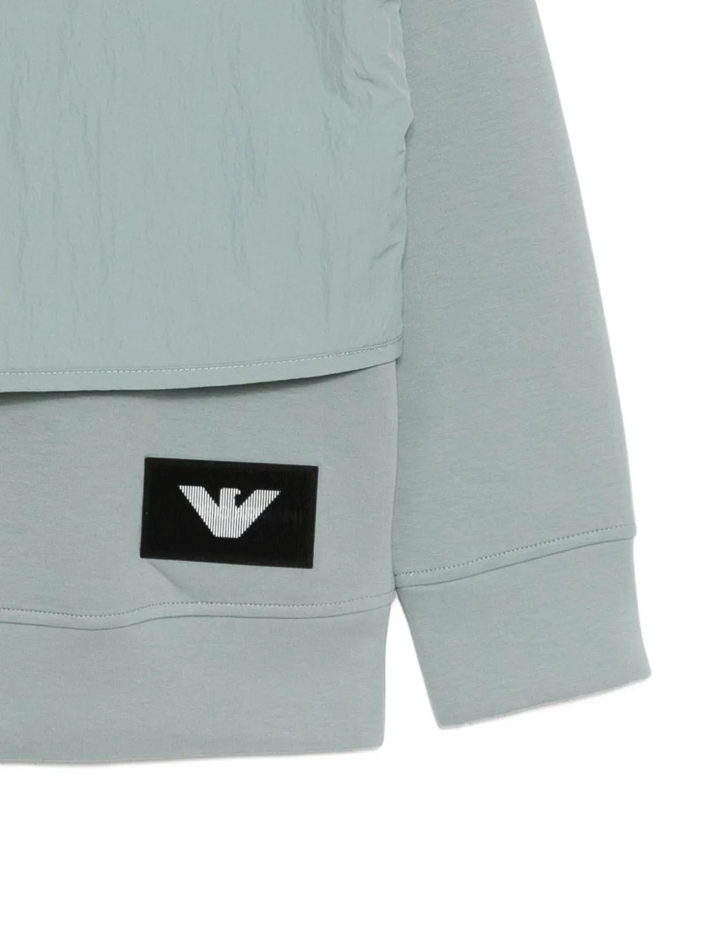 Толстовка с нашивкой-логотипом Emporio Armani Kids, зеленый — фото 3