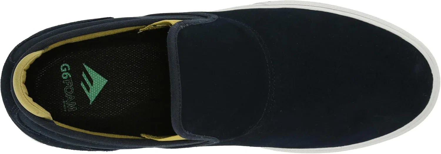 Кроссовки slip-on Emerica Wino G6, Navy/Gold/White — фото 4