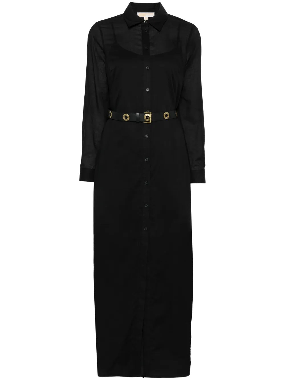 

Платье-рубашка макси Michael Michael Kors, черный