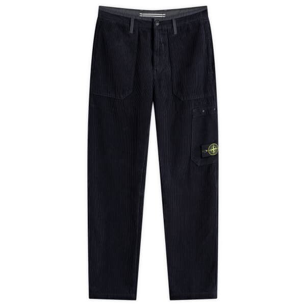 

Вельветовые брюки с карманами Stone Island, синий