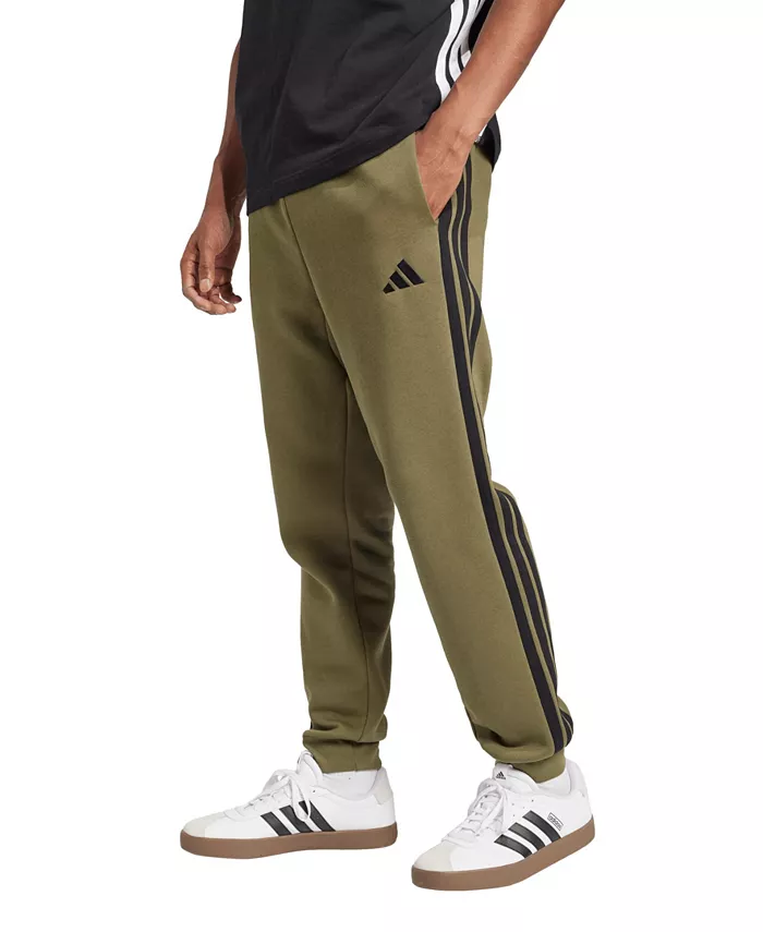 

Мужские базовые джоггеры Regular-Fit с флисом и 3 полосками Adidas, зеленый