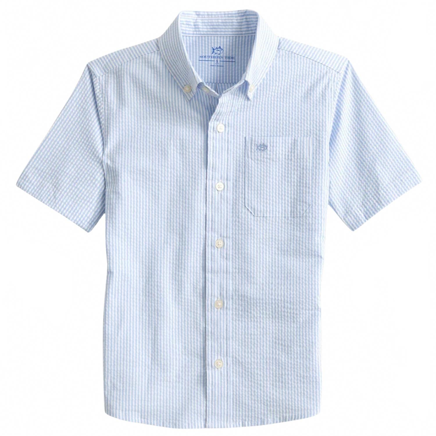 

Детская короткая рубашка-поло из пике в полоску Ocean Channel SOUTHERN TIDE, Ocean Channel