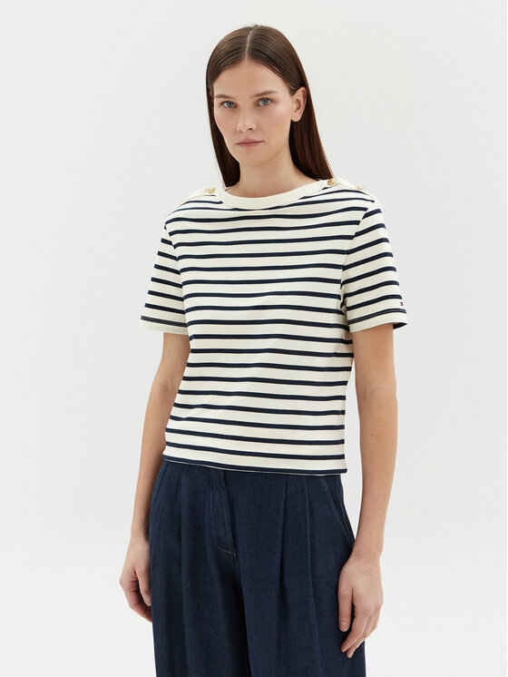 

Блузка обычного кроя WW0WW42907 Tommy Hilfiger, экрю