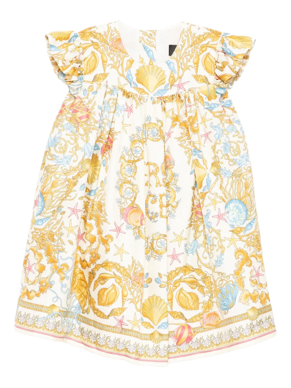

Платье Underwater Barocco Versace Kids, нейтральный