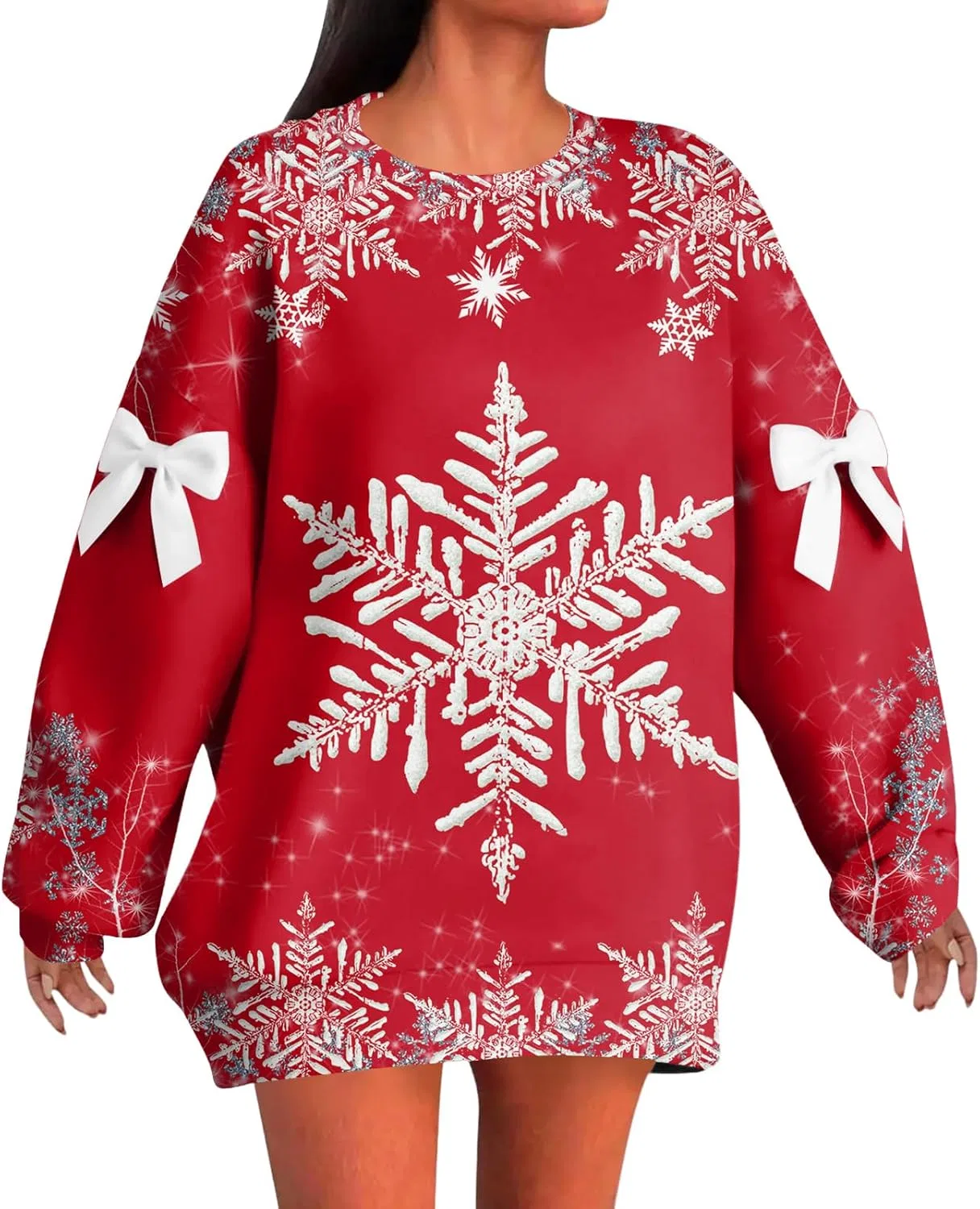 Женский свитшот с принтом Santa, бренд Generic, цвет 4-red