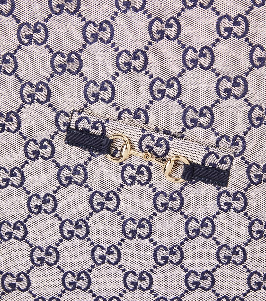 Платье из жаккарда GG Gucci Kids, Oatmilk/Blue — фото 2