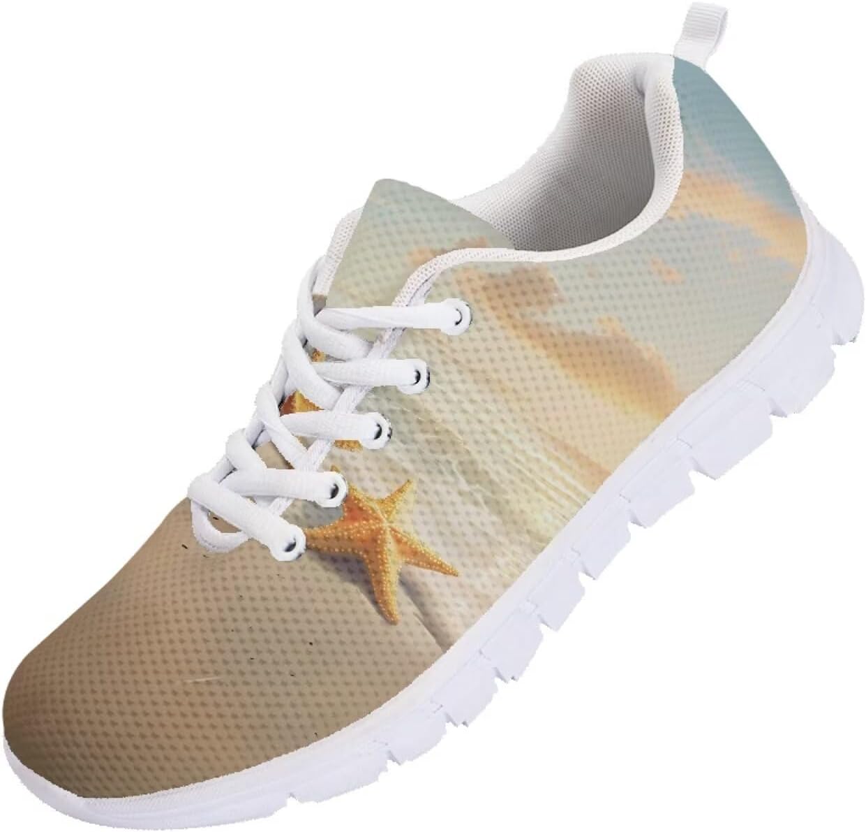 

Мужские кроссовки Funnydude Funny Print для бега, осенние, с удобной шнуровкой, дышащие сетчатые кроссовки, Starfish