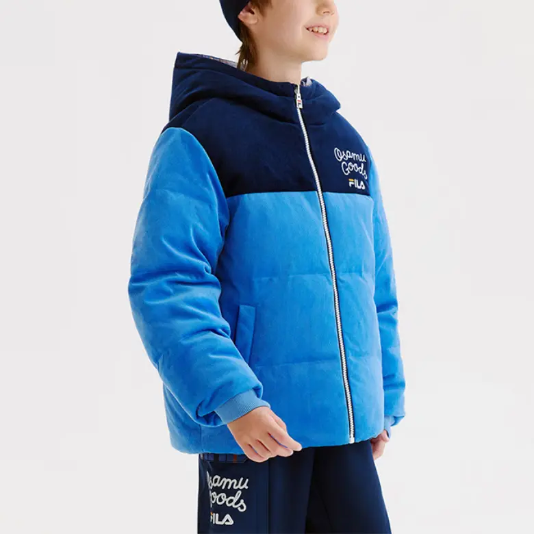 Детская пуховая куртка Grade School FILA KIDS, индиго — фото 4