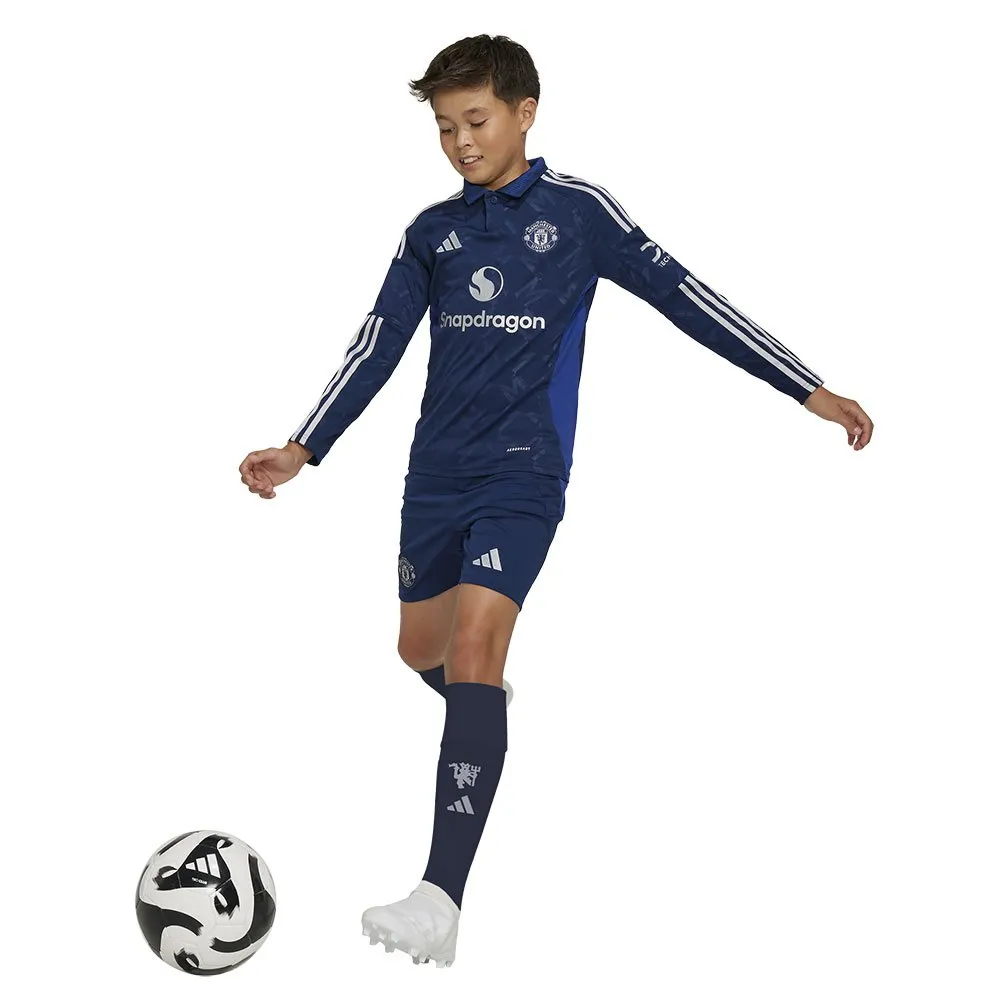 Лонгслив adidas Manchester United 24/25 Away junior, синий — фото 4