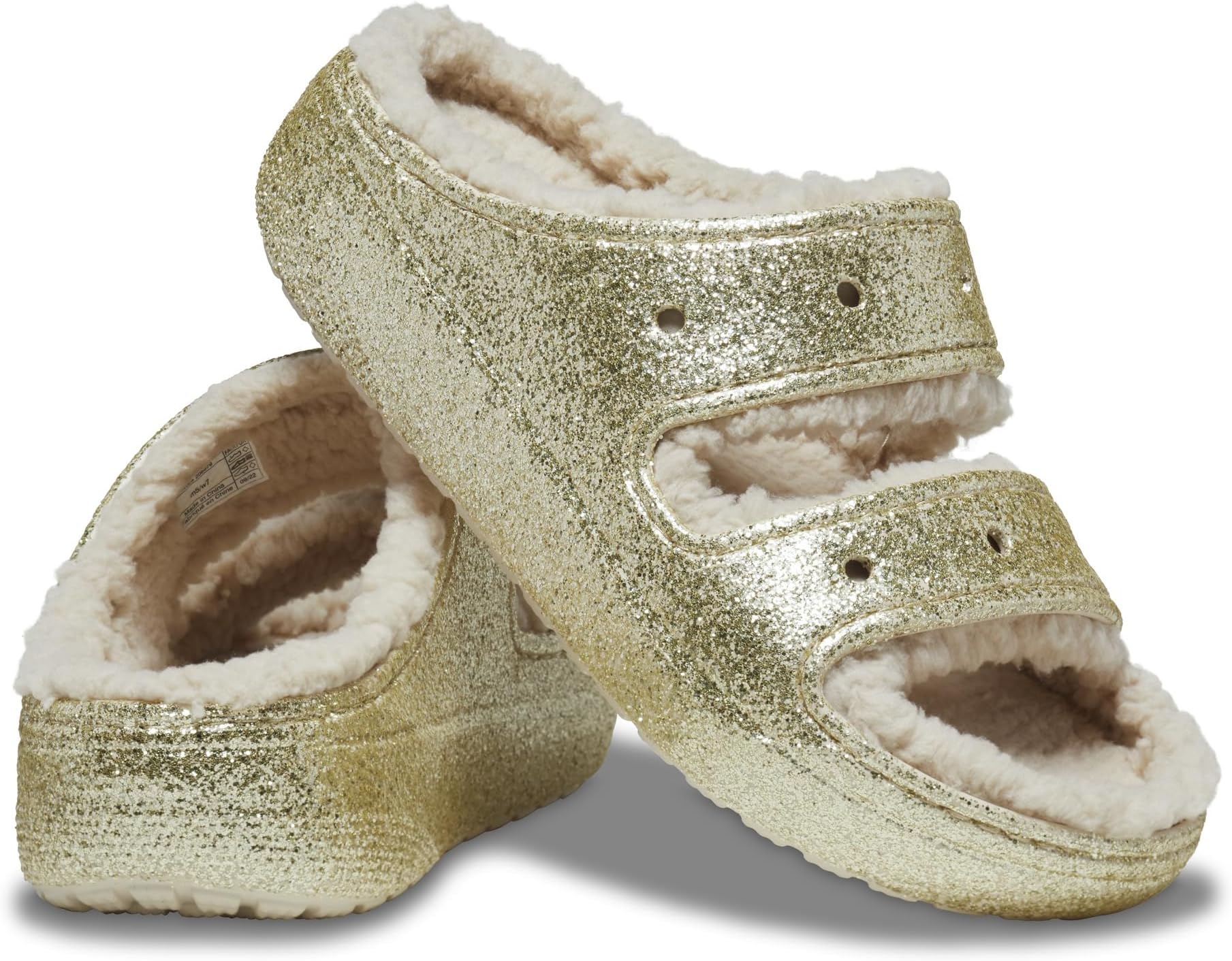 Сандалии Crocs Classic Cozzzy Sandals, цвет Stucco/Glitter