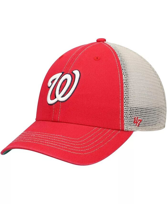 

Мужская кепка Red Washington Nationals Trawler Clean Up Trucker Snapback '47 '47 Brand