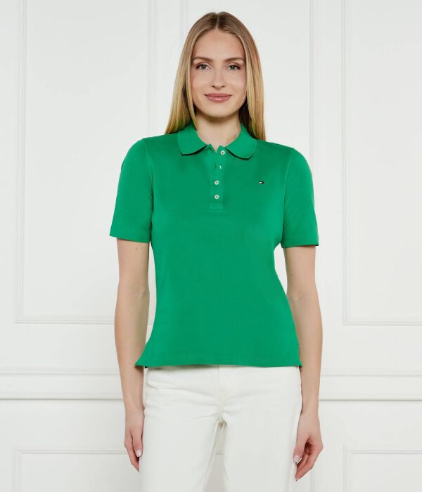 

Футболка поло женская Tommy Hilfiger 1985 хлопковая, зеленый