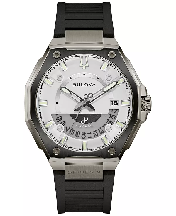 

Мужские часы серии люкс x hpq precisionist из черного каучука 42 мм Bulova, black