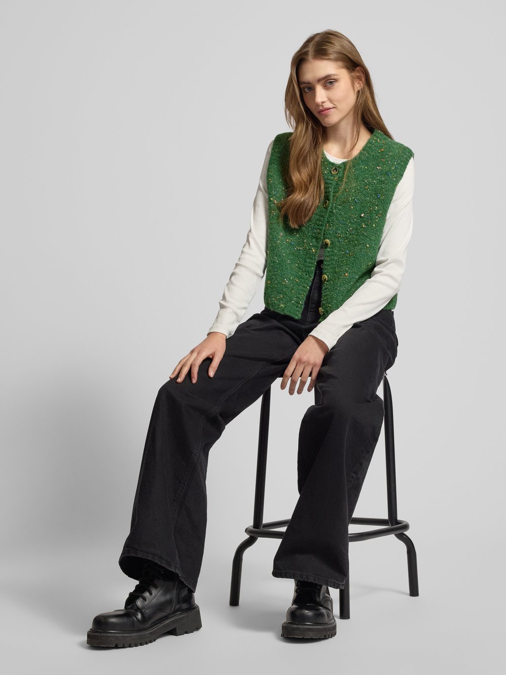 

Вязаный жилет с круглым вырезом Marc O'Polo Denim