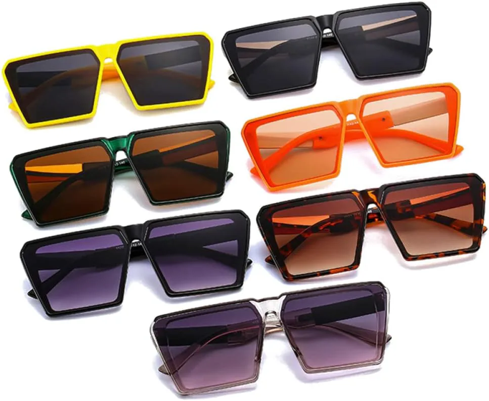 

Женские солнцезащитные очки с градиентным покрытием UV400, мужские большие солнцезащитные очки желто-оранжевого цвета, цветные солнцезащитные очки LANGSER, 5