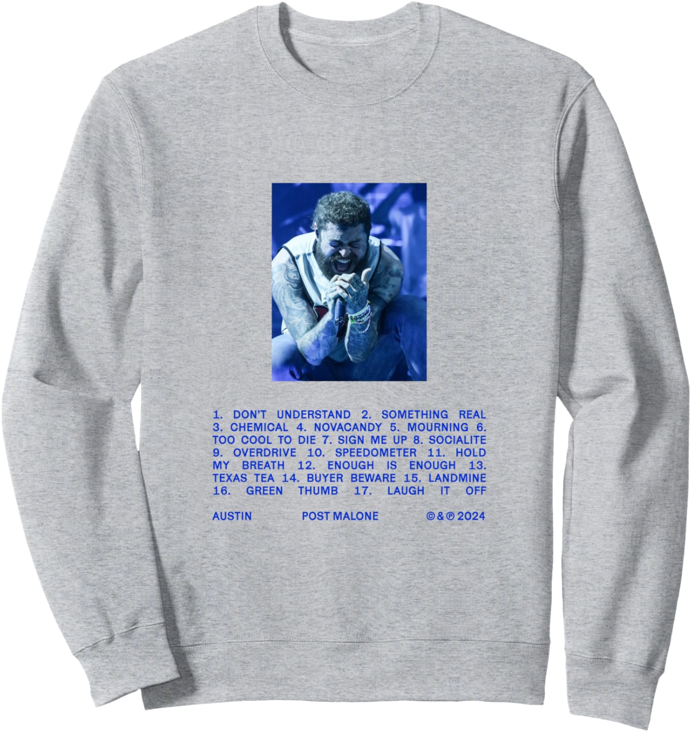 

Официальная спортивная толстовка Postmalone Austin Track Wrist, серая Post Malone, Серый, Официальная спортивная толстовка Postmalone Austin Track Wrist, серая Post Malone