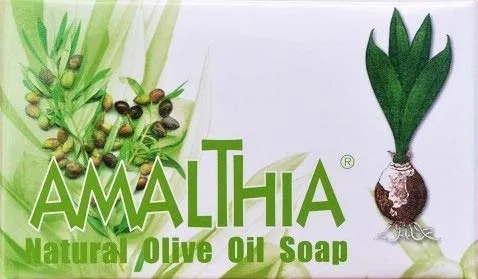 Натуральное оливковое мыло Amalthia с диким луком от выпадения волос, 2 шт. по 125 г No Name Bookstore — фото 2