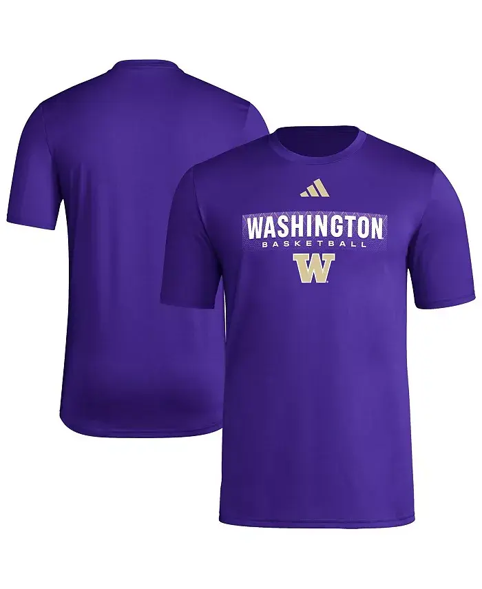 

Мужская фиолетовая футболка Washington Huskies Locker On-Court In The Fade Pregame AEROREADY adidas