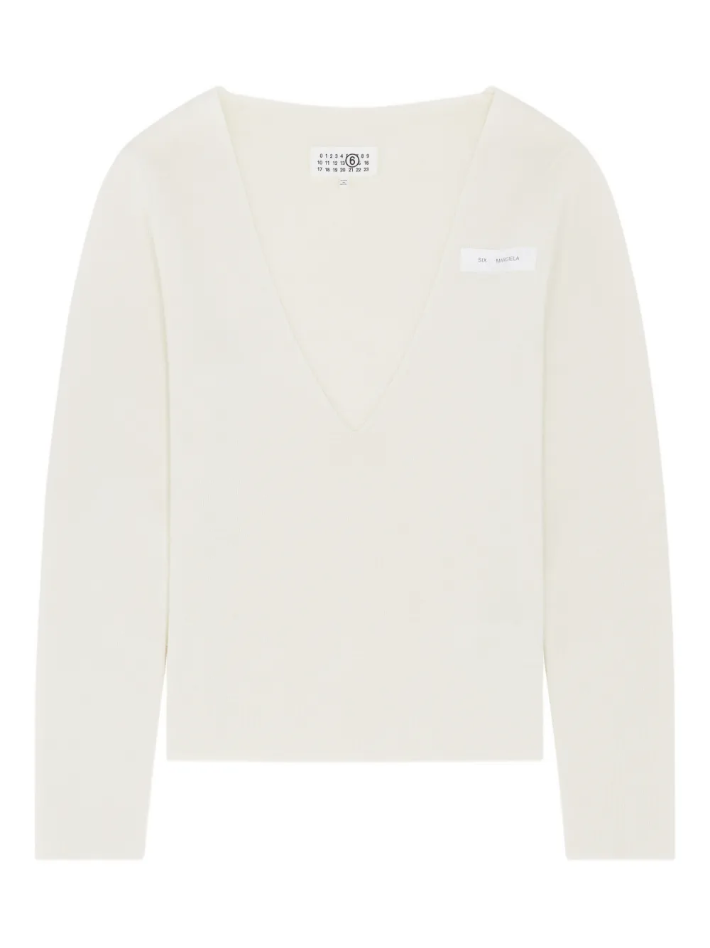 

Свитер с V-образным вырезом Mm6 Maison Margiela, нейтральный