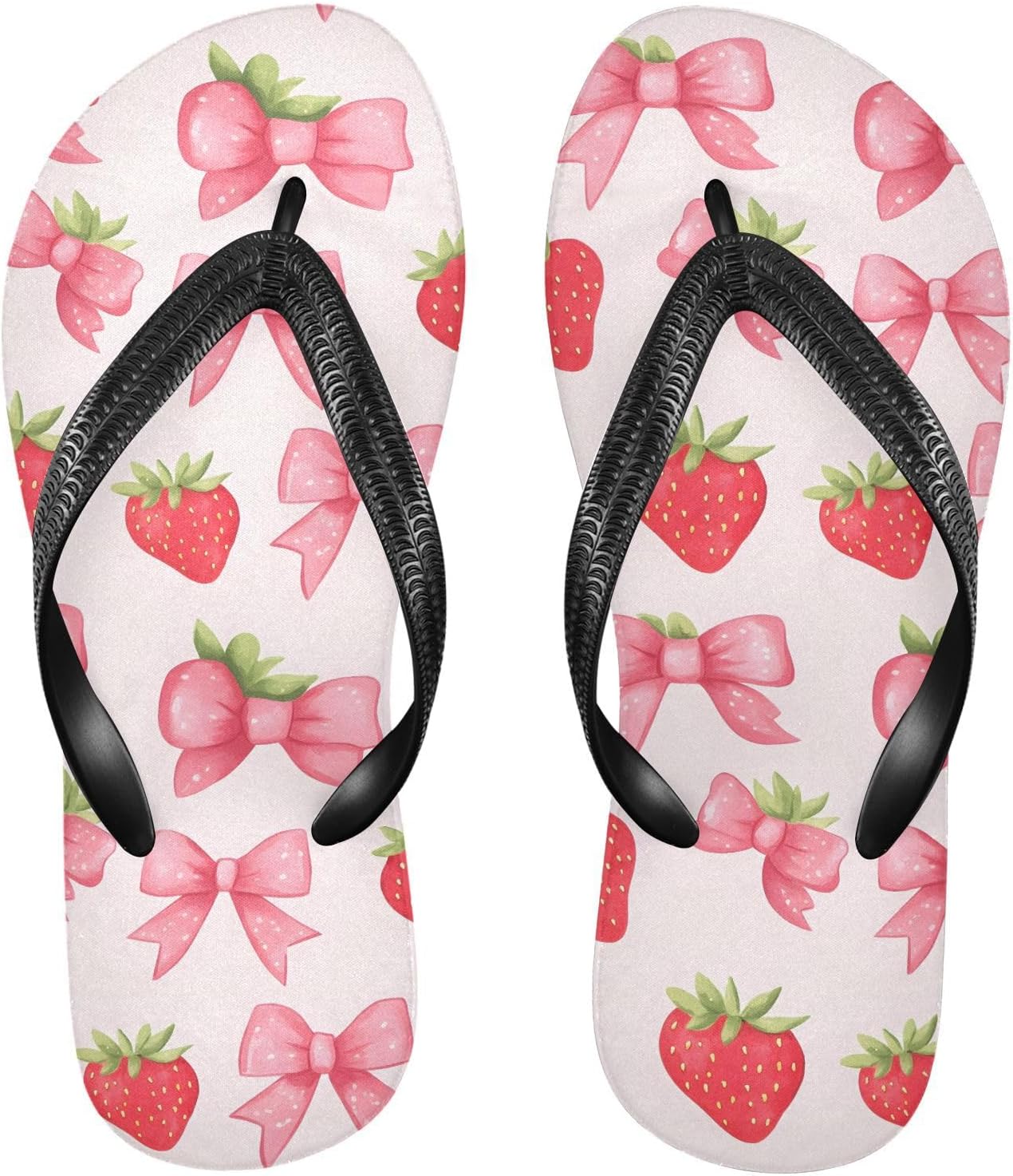 

Розовые клубничные милые пляжные шлепанцы на лето для женщин и мужчин 20861485 Kfbe