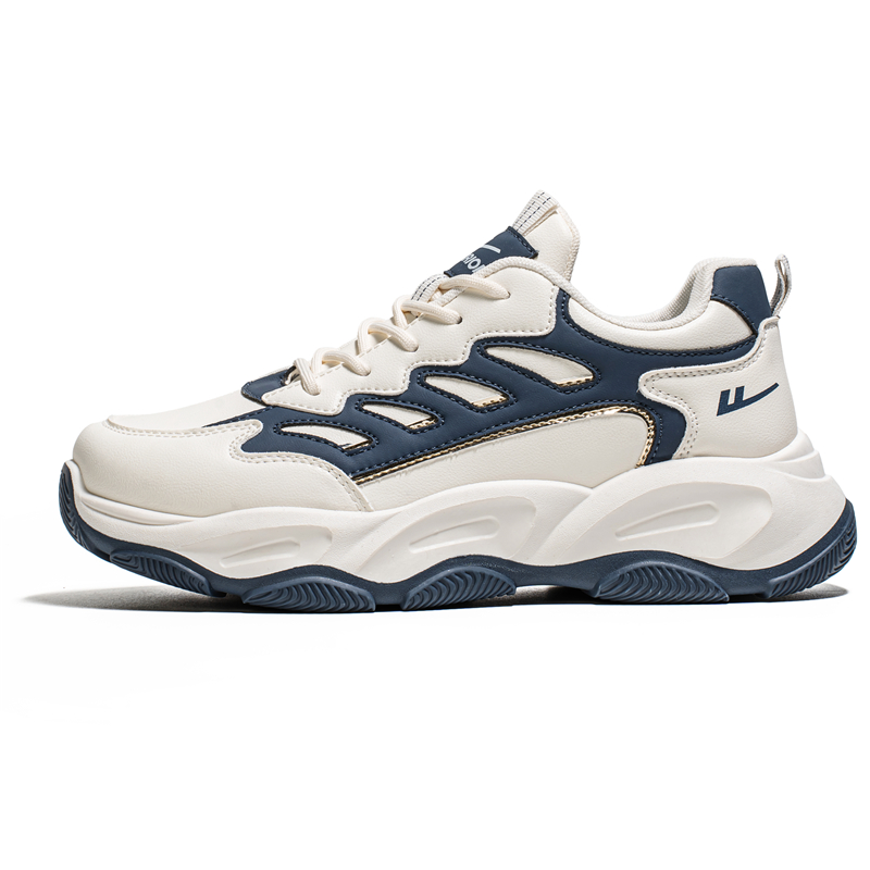 

Высокие устойчивые к истиранию низкие массивные кроссовки мужские WARRIOR, белый/синий