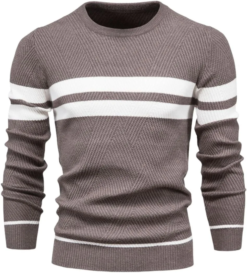 

Мужской свитер Kinkia с полосками, Slim Fit, легкий, с длинными рукавами K Kinkia