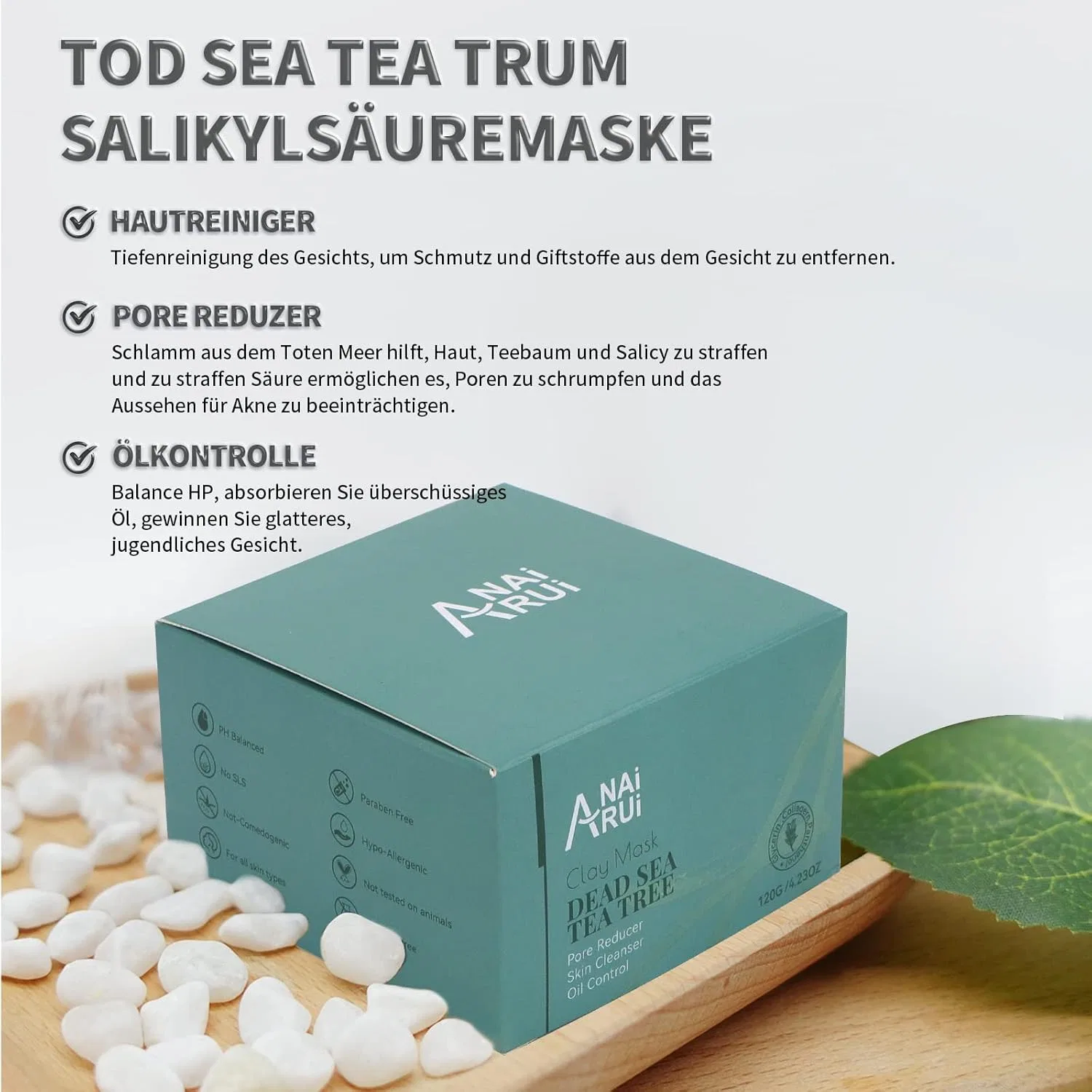 Тоник Anai Rui — Грязевая с чайным деревом и грязью Мертвого моря , Dead Sea With Tea Tree, 120 г — фото 2