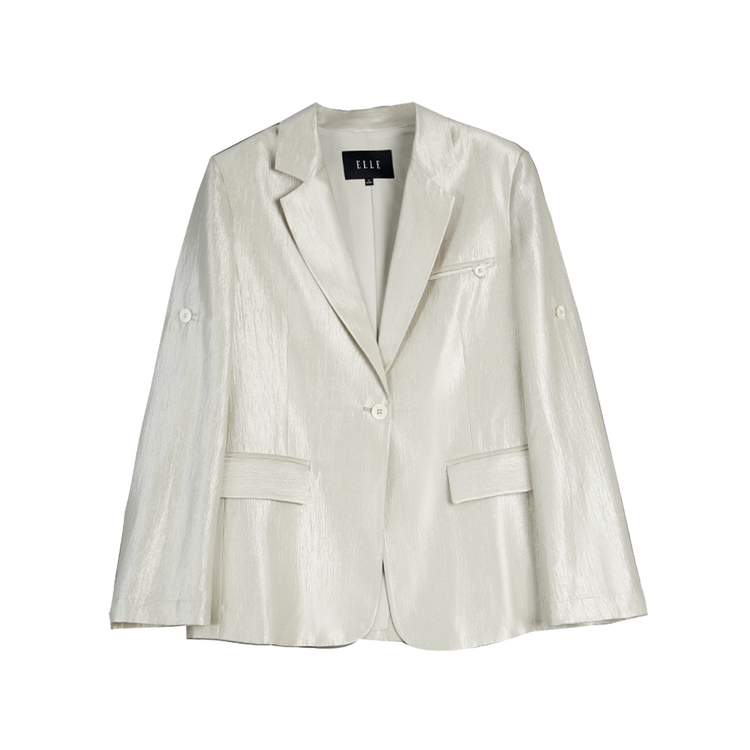 

ELLE Костюм деловой женский серо-зеленый с воротником