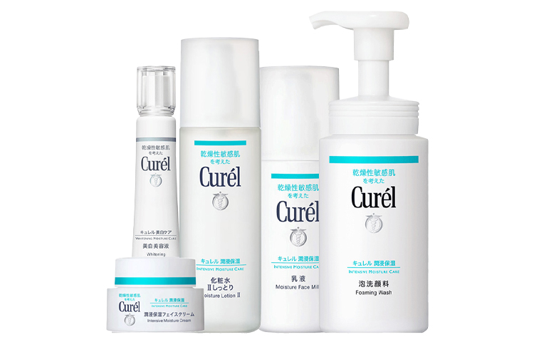 

Набор KERUN из пяти средств: очищающее средство, тоник, лосьон, крем, сыворотки Curél