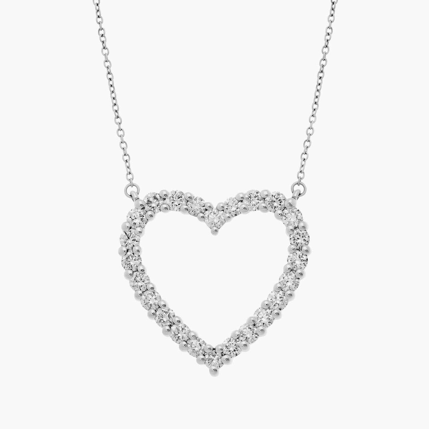 

Подвеска в виде сердца из платины с бриллиантами (2 карата) Blue Nile