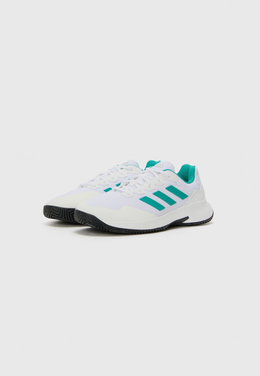 Кроссовки Adidas Performance GAMECOURT 2, White/Pure Teal/Core Black/White — фото 2