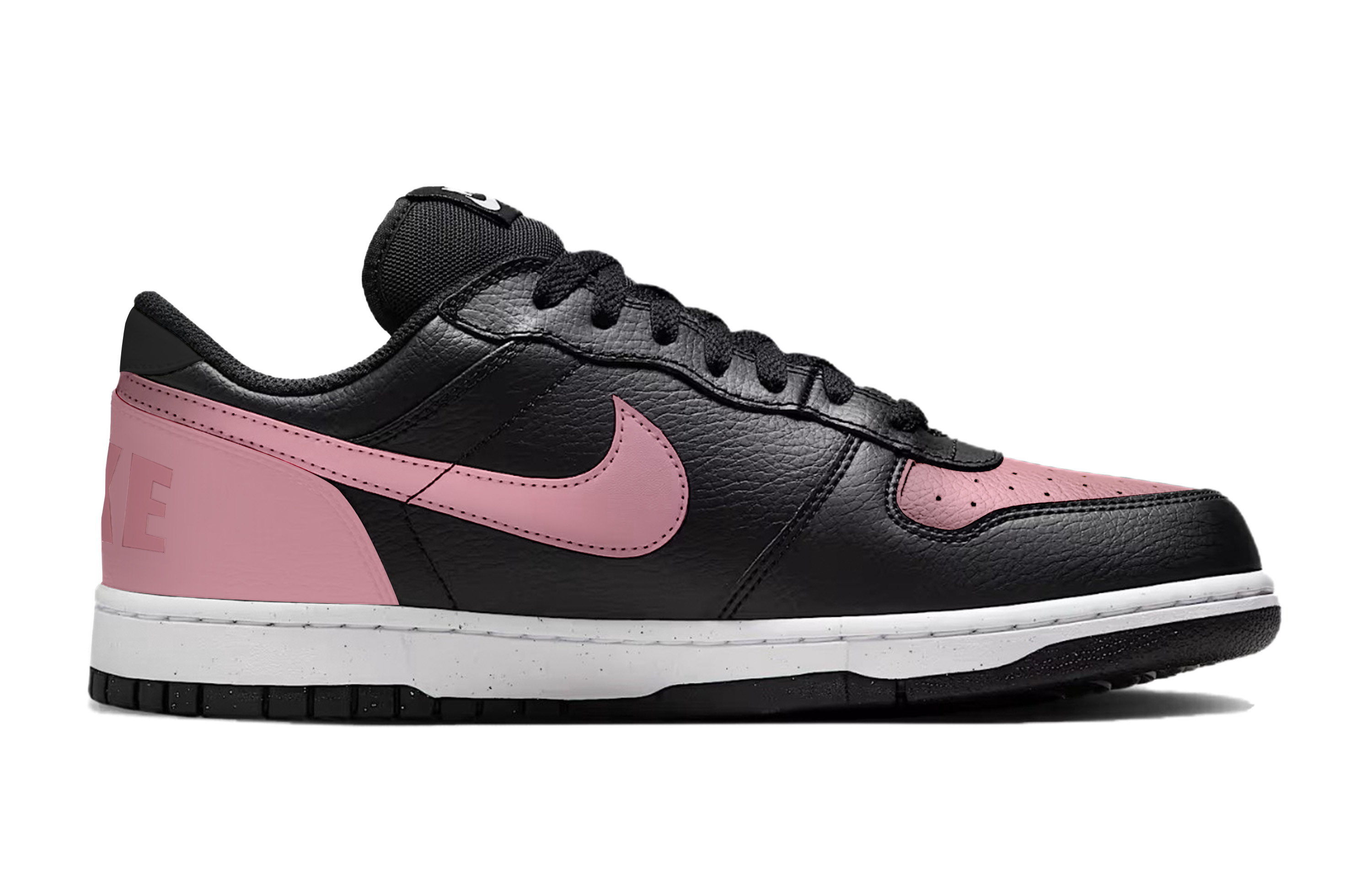 Nike Большие устойчивые к истиранию низкие кроссовки для скейтбординга Unisex черные розовые — фото 3