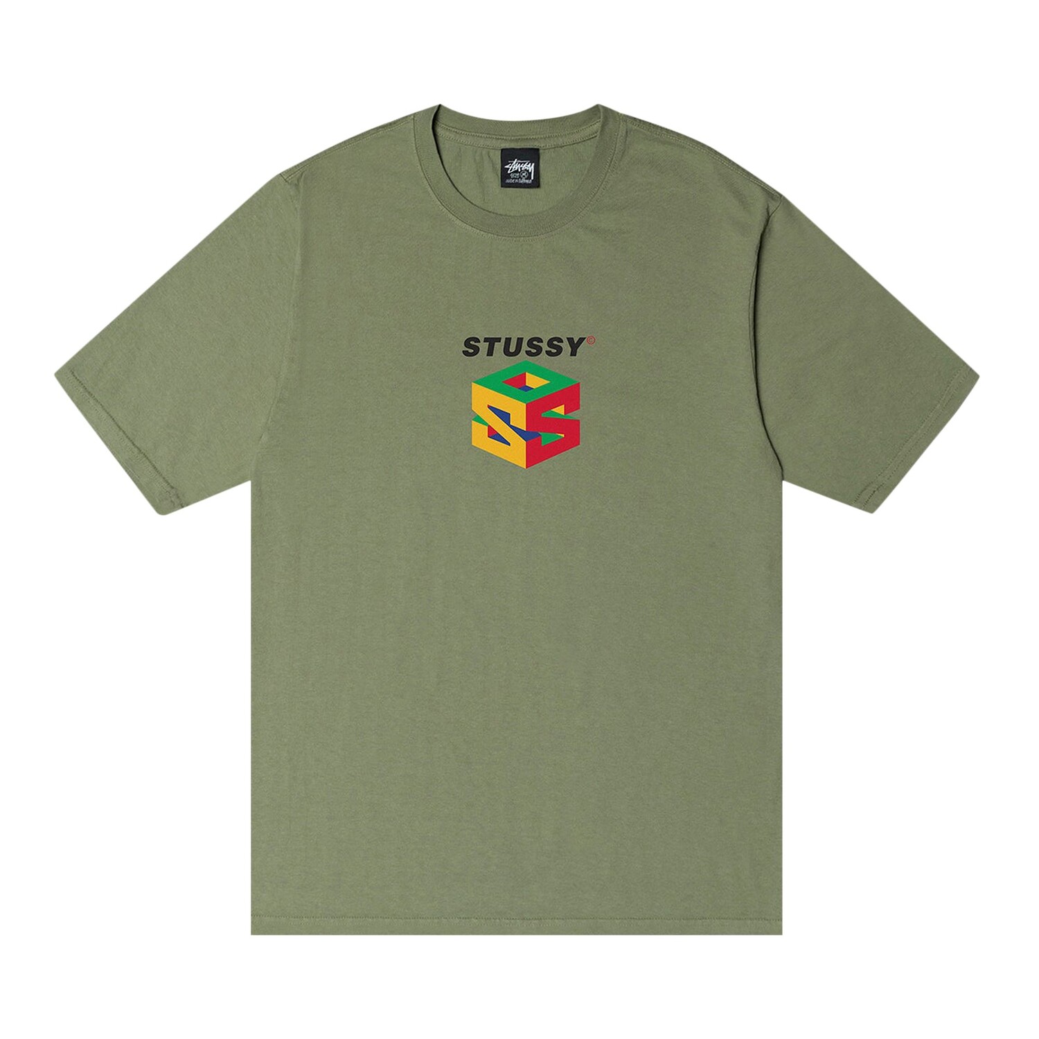

Футболка Stussy S64, окрашенная в пигмент, Артишок