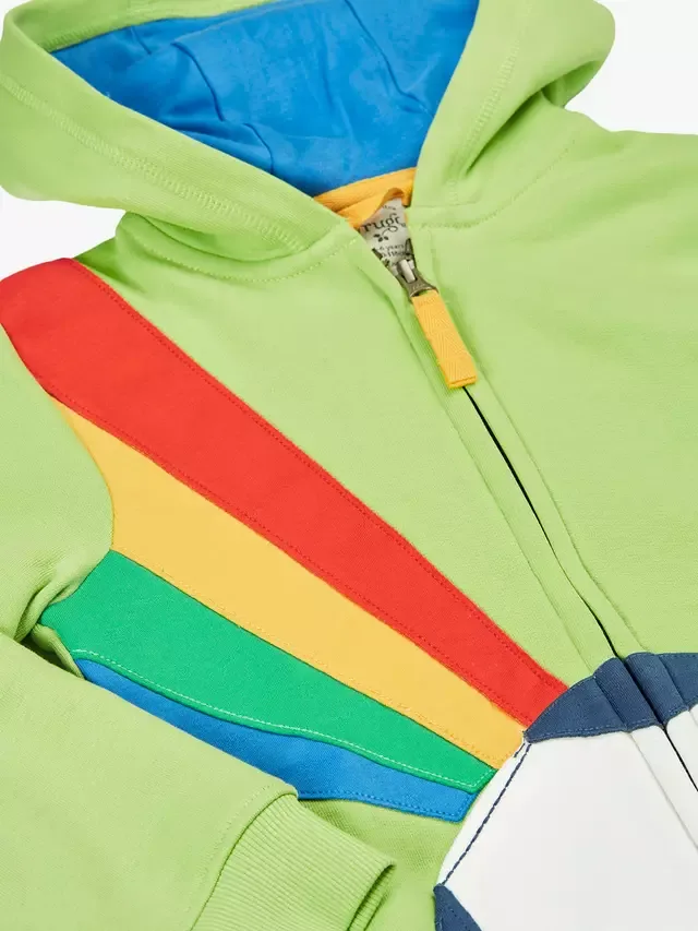 Детская толстовка Carbis на молнии с аппликацией, салатовый цвет Frugi — фото 2