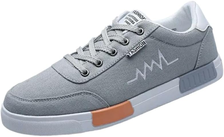 

Мужские повседневные спортивные кроссовки Fusecottc - дышащие кеды на шнуровке, прочная противоскользящая подошва, легкие модные кроссовки для повседневной носки, серый