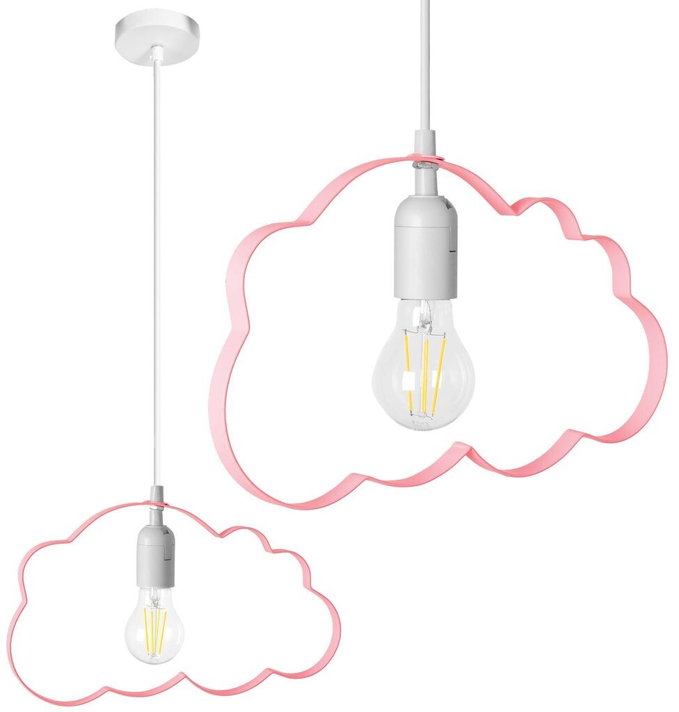 

Подвесной светильник Toollight Lh2077 Kids Cloud Metal - Plastic Pink E27 1-точечный световой поток Toolight, розовый