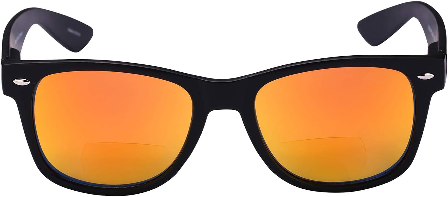 

Поляризованные бифокальные солнцезащитные очки для чтения – максимальная защита от УФ-излучения и легкий комфорт благодаря пружинным шарнирам Lovin Rays, Matte Black/Solar Orange