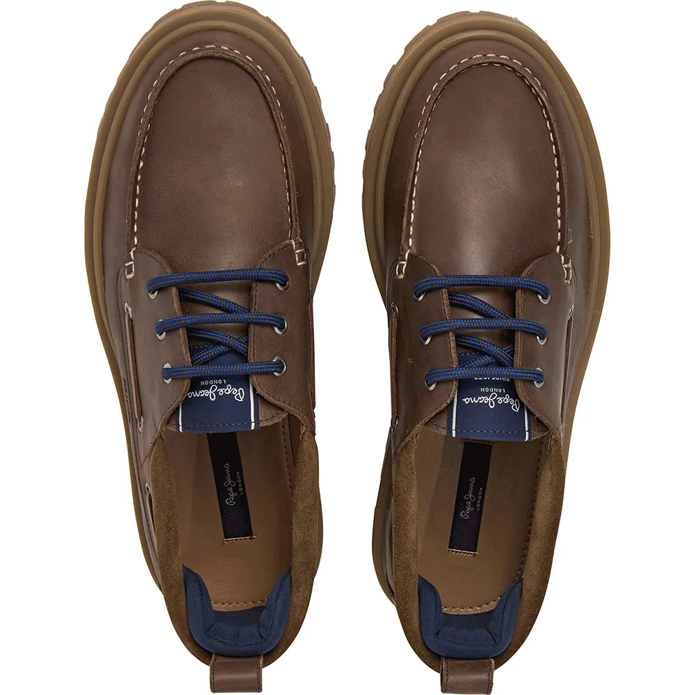 Лоферы Pepe Jeans Rob Deck boat shoes, коричневый — фото 4