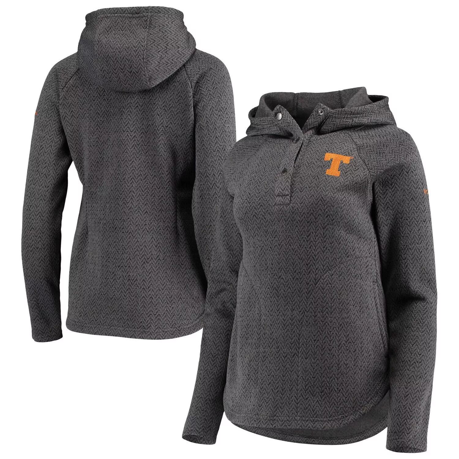 

Женский флисовый пуловер с капюшоном Columbia Charcoal Texas Longhorns Darling Days реглан
